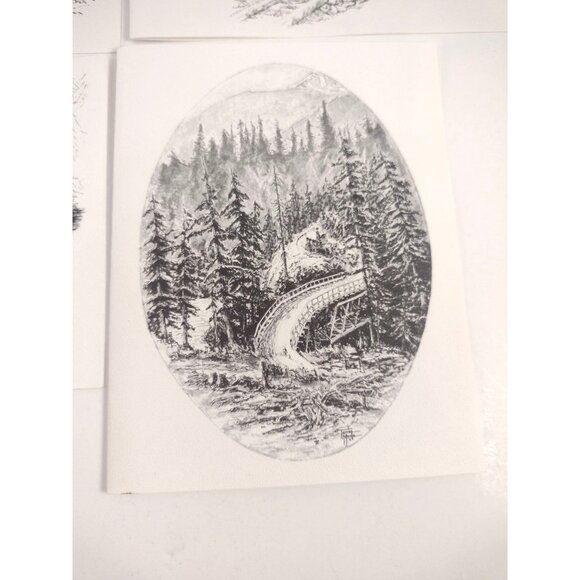 8 Hasty Note Cards Canadian Historical Drawings Art Prints Tonia Marks 1960s - Picture 5 of 16